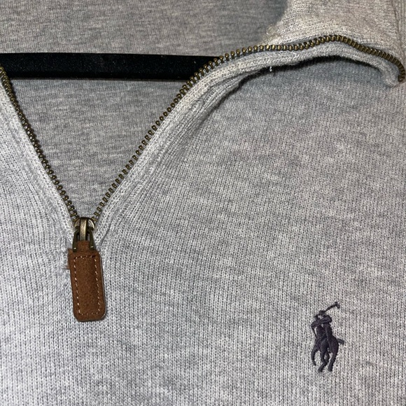 Polo Ralph Lauren Luxury Quarter-Zip Pullover Mens Gray | Size Small - Picture 9 of 10